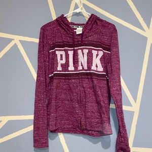 PINK zip up sweater